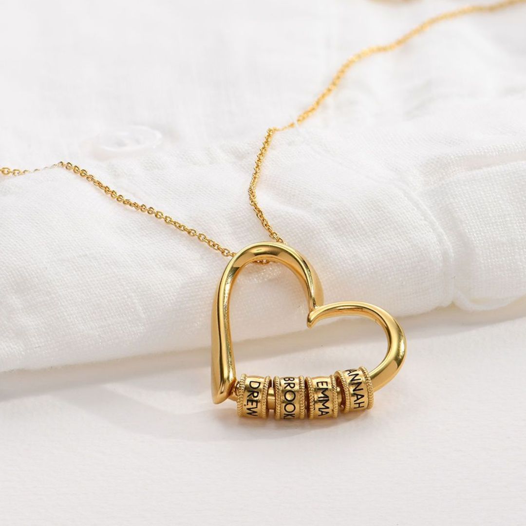 Collar corazón personalizado con nombres - Moroveta